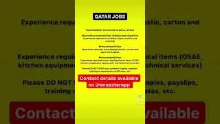 Qatar job vacancy download snapzter app #qatar #qatarjobs #qatarshorts #qatarnews #qatarfifa