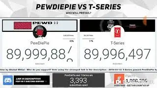 PewDiePie hits 90 million subscribers live!