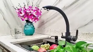 #gadgetsbazzar |VOURUNA Wholesale New Brand Solid Brass Black Kitchen Faucet Osmosis Reverse
