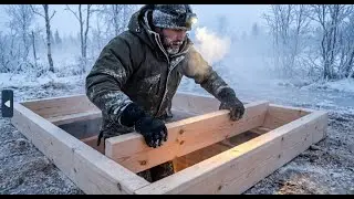 I Built a Hidden Warm Underground Shelter in a Frozen Forest (-71&deg;C) | Silent ASMR Build