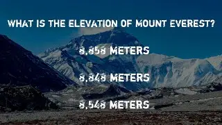 Mount Everest Quiz? #mrshah