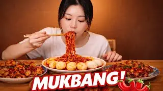 🔥 Spicy Mukbang ASMR | Eating Noodles, Eggs & Chinese Food | No Talking