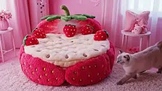 Cat Jumping On ASMR Bed Pool| AI Cat ASMR