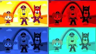Sheriff Labrador x 4 colorful beats mega battle[ coffin dance cover]