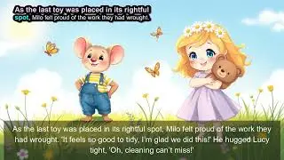 Milo's Bedtime Adventure: Tidying Up with Friends