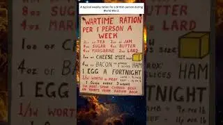A typical weekly ration for a British person during WW2 #ww2 #british #britain #uk #england #war