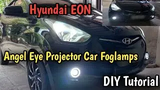 Universal Angel Eye Projector Type LED Foglights for Cars | Tagalog #hyundai #eon