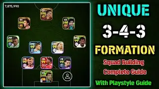 Unique 3-4-3 Formation Squad Building & Complete Guide  | eFootball 2024 Mobile