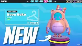 *NEW* NEON NEKO in the FALL GUYS ITEM SHOP!!  4/7/21 (Fall Guys: Ultimate Knockout)