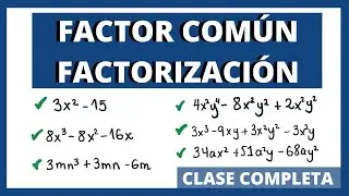 🕵️‍♀️ CASOS DE FACTORIZACIÓN 1 FACTOR COMÚN | Cómo sacar el factor común | Factorizar una expresión