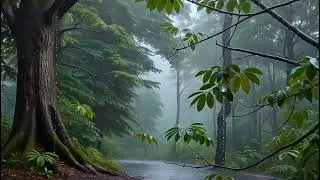 Heavy Rain Sounds at Night for Deep Sleep & Relaxation | 10 Hours | Driporia