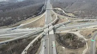 Highway 270 in St. Louis, MO | DJI Mavic | December 2022 | 4K
