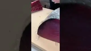 Cutting fresh Tuna!