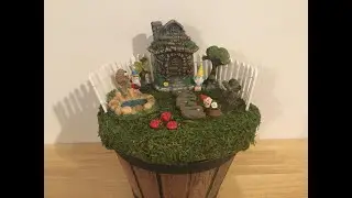Dollar Tree Gnome Fairy Garden & Ocean Themed