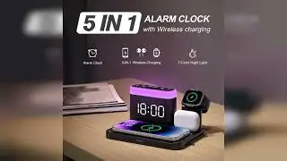 Review: ANJANK Wireless Charging Staion,3 in 1 Multiple Charger Stand with Alarm Clock,7 Night...