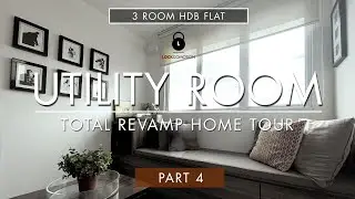3 ROOM HDB FLAT ROOM TOUR - UTILITY ROOM - Create a Cozy Utility Room  舒适明亮 的小房间