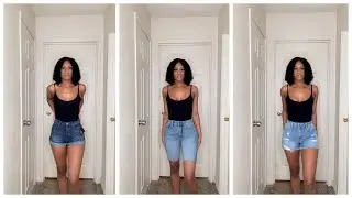 FASHION NOVA DEMIN SHORT TRY ON HAUL
