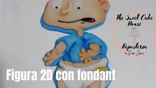 Figura de fondant con efecto realista en 2D