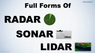 Full Form Of RADAR, SONAR, LIDAR
