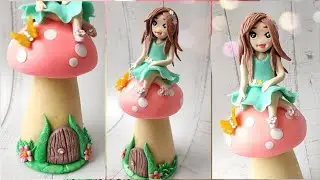 Mushroom Fairy house with Air Dry Clay | Cold Porcelain Clay | Craft Ideas | Clay Art