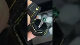 Black Gold Hexagonal Emerald Celtic Engagement Ring.