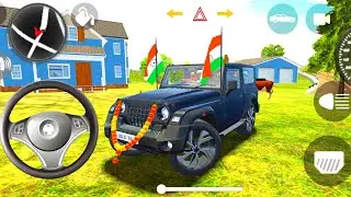 🇮🇳Indian Mahindra Thar Modified Look! 😈| Off-Roading King👑 (gadi wala games) amazing drive 🎮🔥