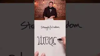 Strength / Wisdom - The Ambigram Artist How To Draw #shorts #youtubeshorts #art