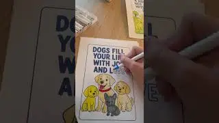 ASMR Dogs Coloring Session | Marker Coloring Video| Color With Me Adult Coloring