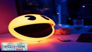 Pac Man 3D Night Light Mood Lamp 12 Sound Remote Control Adjustable Brightness