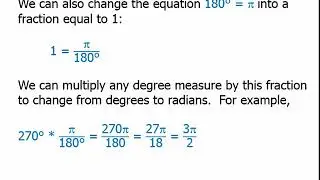 Trigonometry: Degrees and Radians