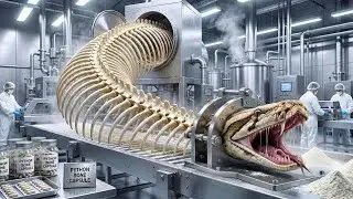 Inside the Modern Snake Skeleton Factory 🐍 | From Raw Bones to Longevity Capsules (Full Process)