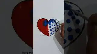 Maroon and blue colour mixing satisfying heart #shorts #heart #satisfying #maroon #blue #asmr