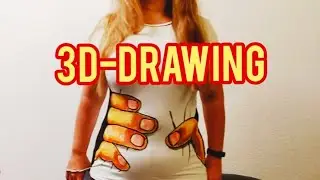 3D T-shirt Painting. 3D T-shirt Ausmalen. Pintura 3D camiseta Рисую футболку 3Д.