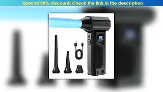 Slide 2025 New Wireless Jet Fan Brushless Motor Turbo Air Blower Car Cleaning Led Light Digital Dis