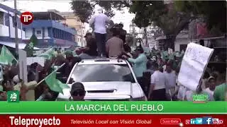 LLEGADA DE LEONEL FERNANDEZ A LA ''MARCHA DEL PUEBLO' POR EL ALTO COSTO DE LA VIDA