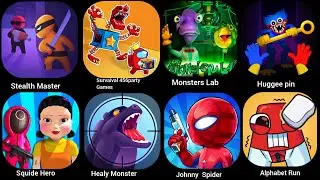 Stealth Master,  Survival 456 party Games,  Monsters Lab,  Huggee pin,  Hero Game, Healy Monster ,