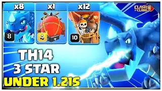 ELECTRO DRAGONS  EASY 3 STAR SPAM ATTACK! Best TH14 Attack Strategy  Clash of Clans
