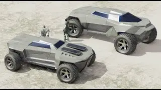 #blender military Suv - movie clip and timelapse -