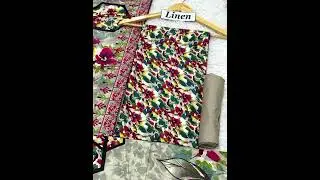 winter sale Linen digital print 3 pcs 🥳 price 3000 DM for order now 📞 03025499247