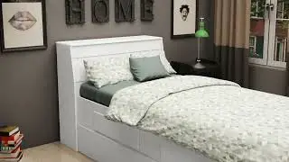 Cama Bibox com Ba&uacute; Teen - Gelius M&oacute;veis