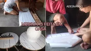 FIZEMOS DUAS MESINHAS PE PALITO EM CASA,MAIS UMA MESINHA PARA COMPUTADOR.