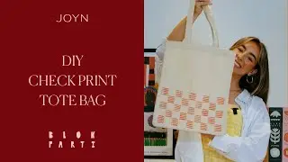 DIY Checkerboard Tote Bag | Block Printing Tutorial for Beginners