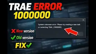 TRAE не работает: System unknown error (1000000) | Рабочий фикс