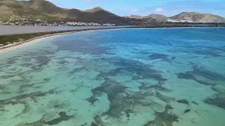 Saint-Martin, Caribbean Sea - drone view 4K