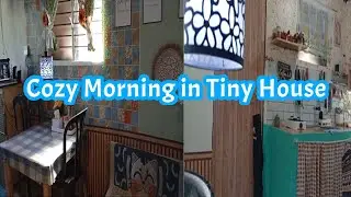 COZY MORNING IN TINY HOUSE ✨D.I.Y + TINY KITCHEN AND DINING AREA CLEANING/ CONDIMENTS REFILLING 🌸