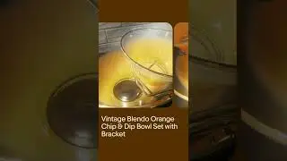 Vintage Blendo Orange Chip & Dip Bowl Set with Bracket