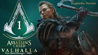 Assassin's Creed Valhalla Part 1: Rygjafylke (100% / Drengr [Very Hard] / No Commentary)