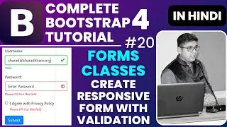 Bootstrap 4 Forms | Responsive Form with Validation in Bootstrap 4 | Bootstrap 4 Tutorial Hindi 20