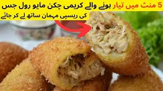 Crispy Mayo Chicken Roll Recipe |within 5 minutes |Taste with Shahida 
