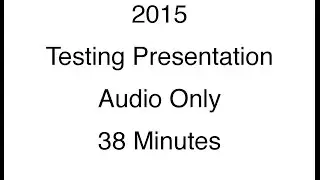 2015 testing Seminar